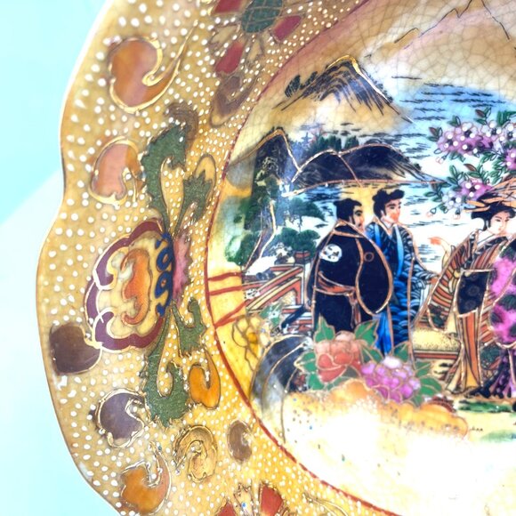 Antique Chinese Porcelain Bowl with Hand Painted Scenes From Social Life 8 *5 in - Picture 6 of 12